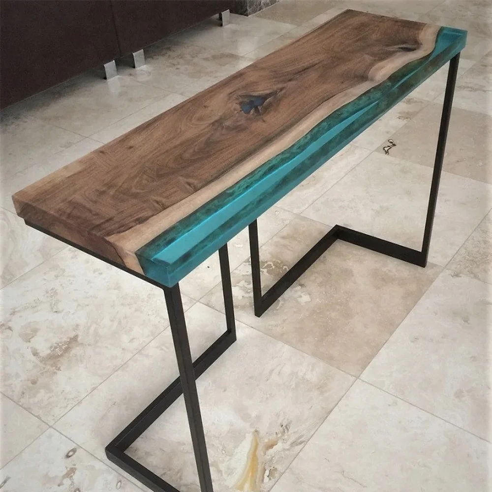 Console Table Home Office Live Edge Table Epoxy Resin Coffee Home Console Table