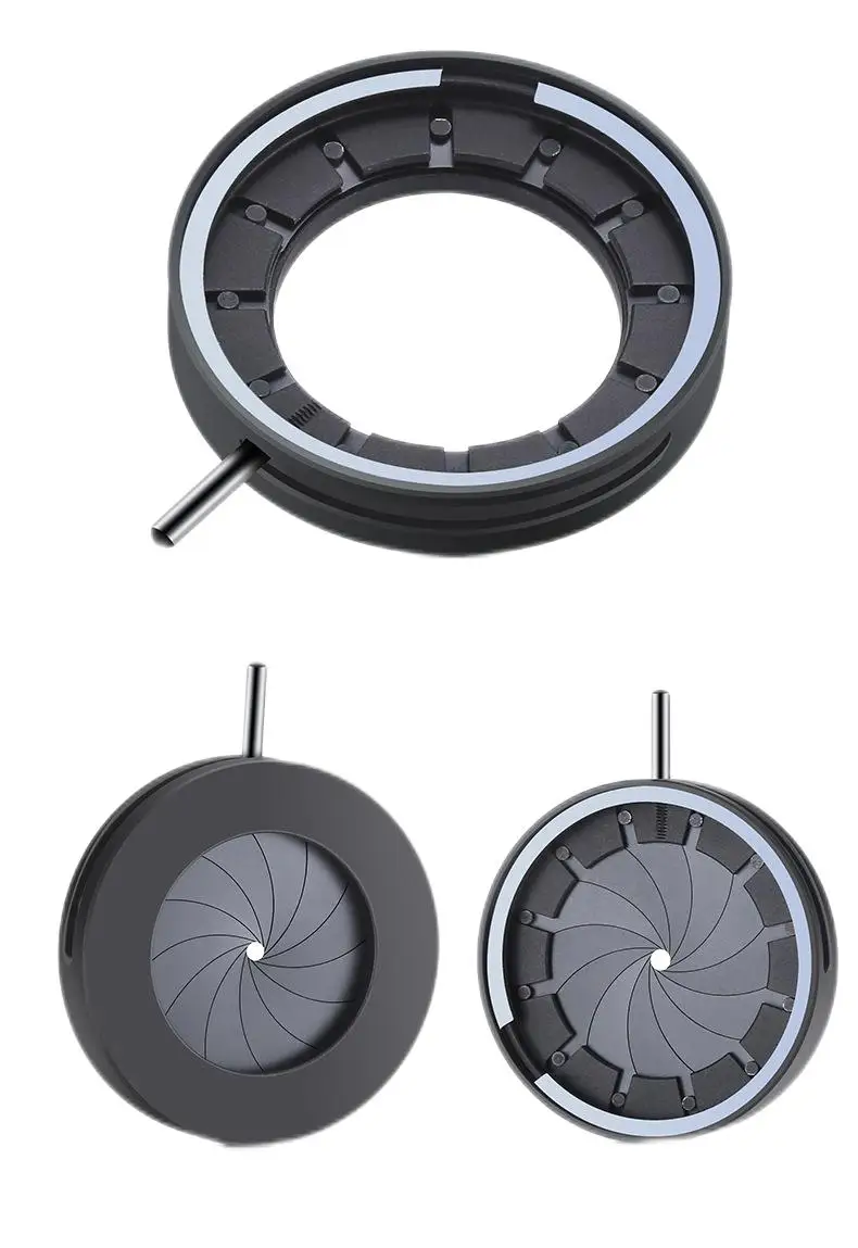 1-12mm Adjustable Mechanical Iris Aperture Diaphragm | M4 Thread For Microscope Camera