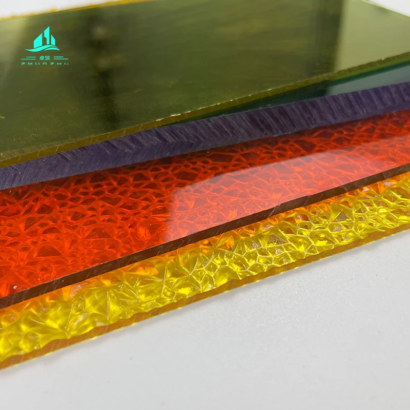 PC Solid Sheet Endurance Boards Embossed Polycarbonate 100% Virgin Raw Plastic Building Material for Roofing Greenhouse