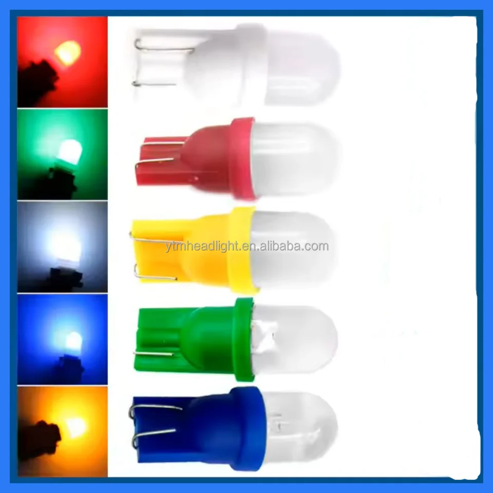 T10 #555 Wedge Pinball 6.3V DC/AC 0.5W Led Lights Bulbs Non-ghosting Frosted Lens Cap for Pinball Machine Parts