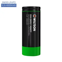 High quality lithium ion battery cell LiFePO4 phosphate 26650 cylindrical 3.2v 4000mAh long cycle life solar storage