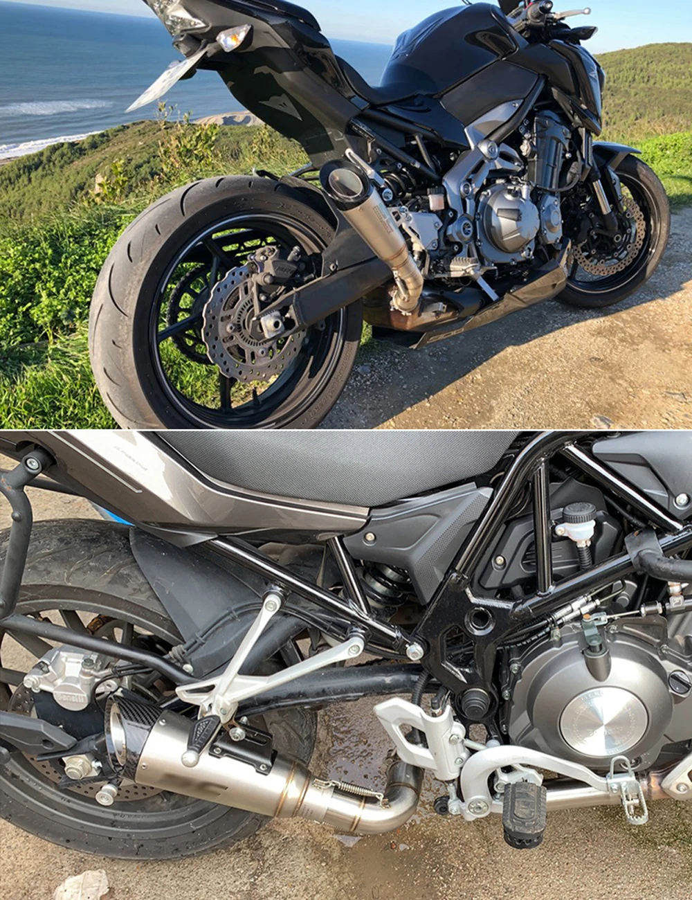忍者ZX25R忍者400用ユニバーサルモーターサイクルマフラーSCカーボン