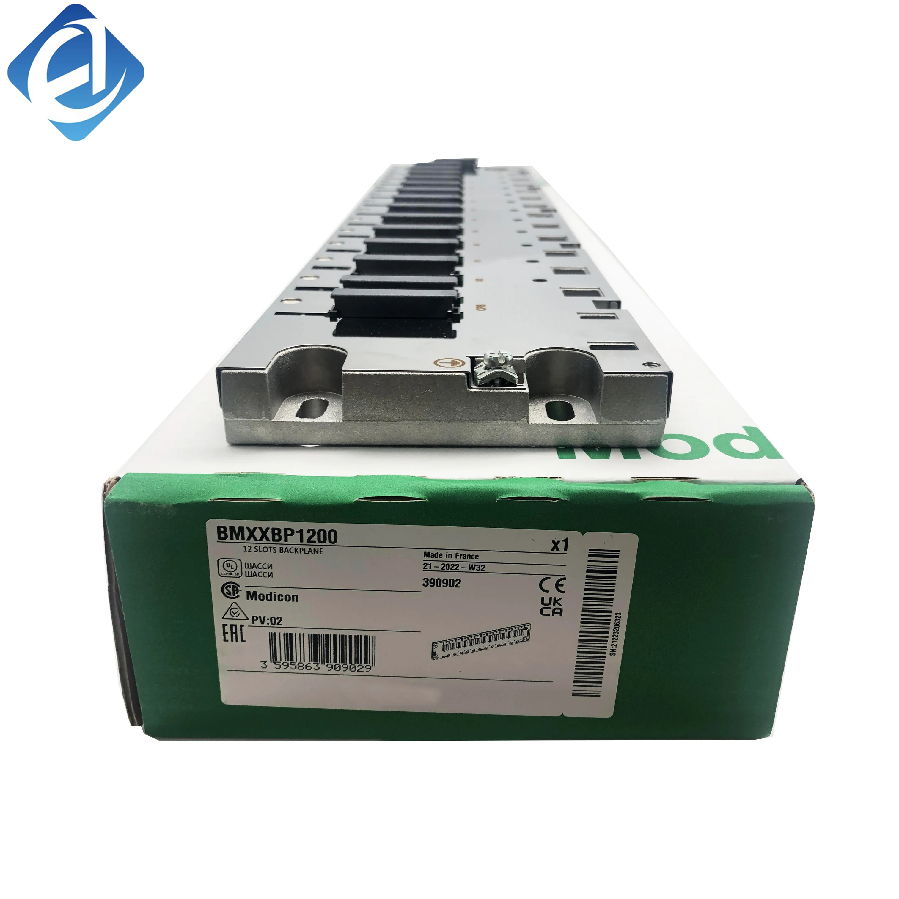 New Original BMXXBP1200 Modicon X80 series 12-slot backplane rack. Compatible with M340/M580 PLC systems, supports CPU, power supply and I/O module installation. With XBE expansion interface, IP20 protection 