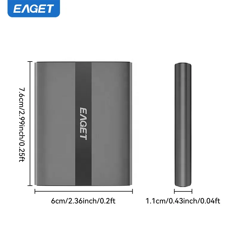 EAGET M8 1TB Portable SSD Hard Drive for Laptops – Compact