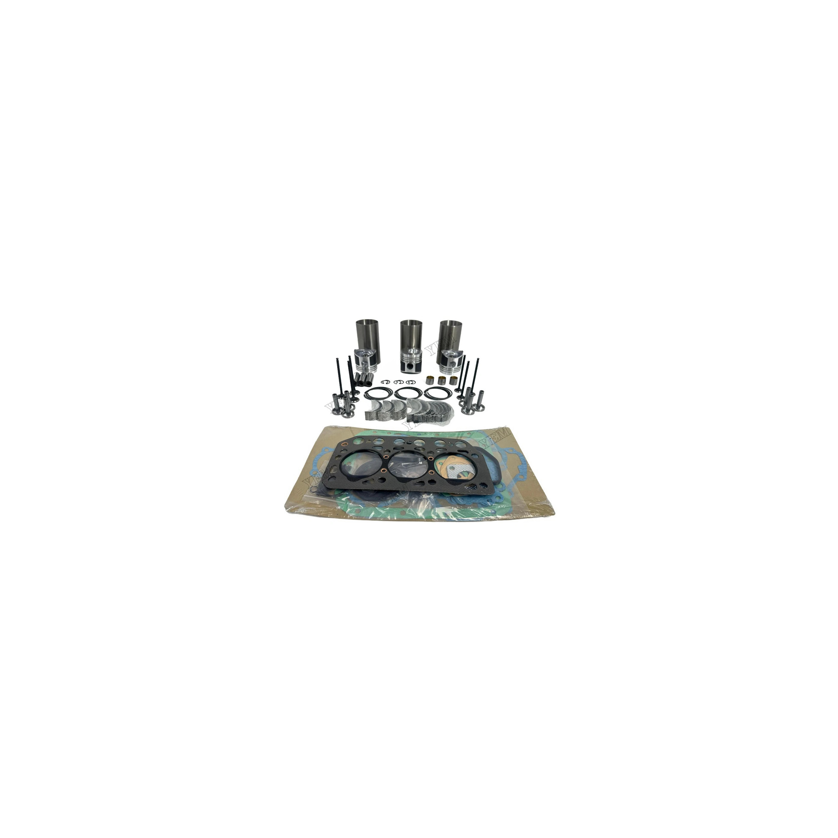 For Mitsubishi K3E Rebuild Overhaul Repair Kit With Valves Engine Bearings Liner Piston Rings Full Gasket Kit Engine Parts
