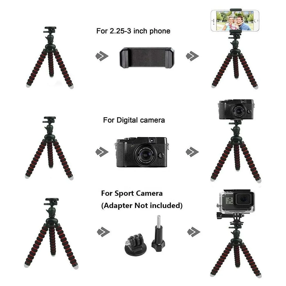 Bendy Camera Tripod Portable and Flexible Mini Tripod