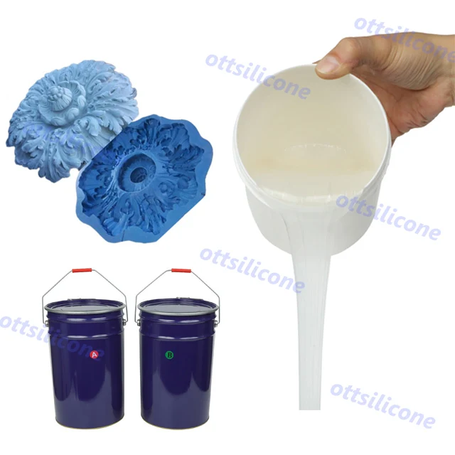 Liquid Silicone RTV2 for Plaster Corbels Rose Ornament Mould Making