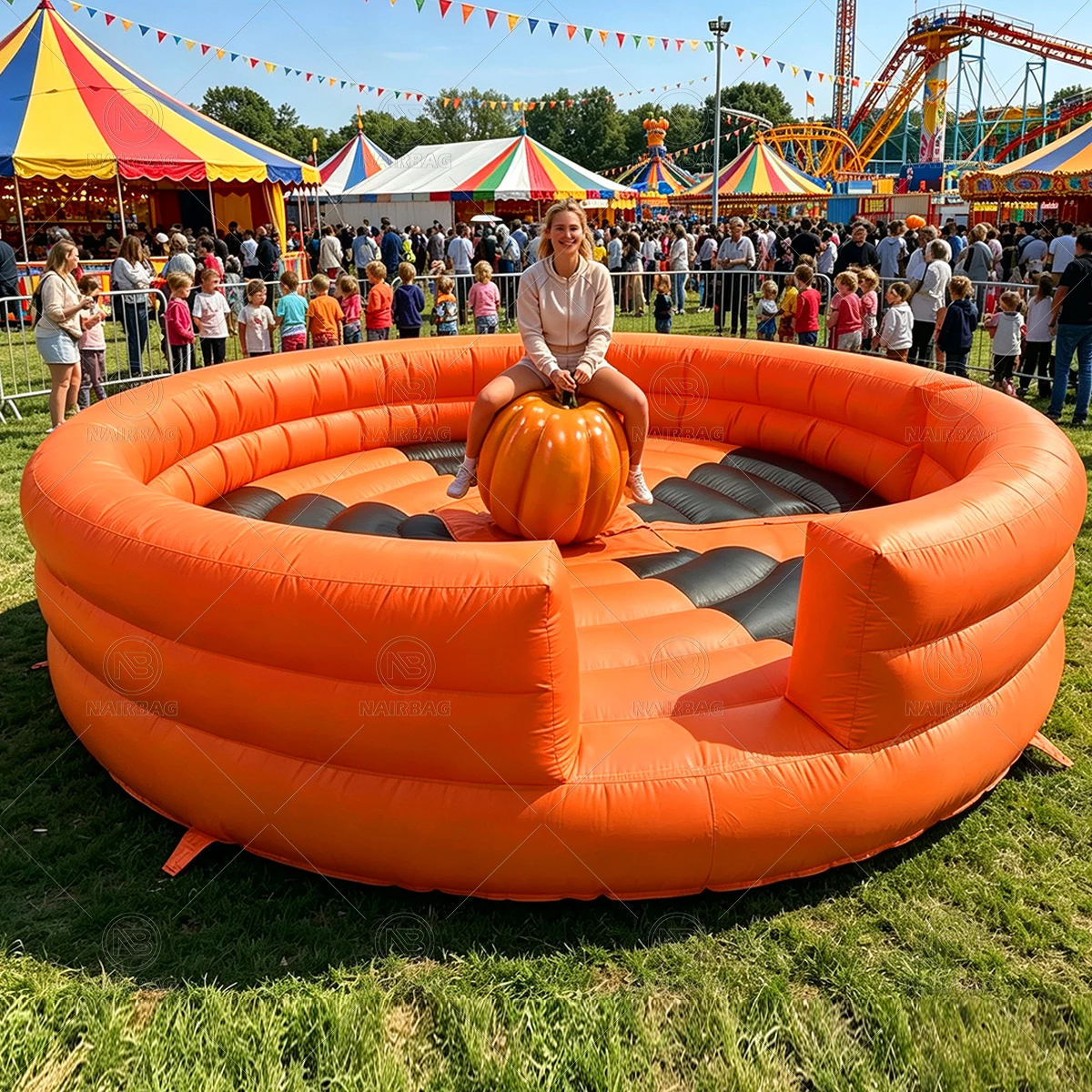 Mechanical Bull Rodeo Inflatable Mattress Game for Adults
