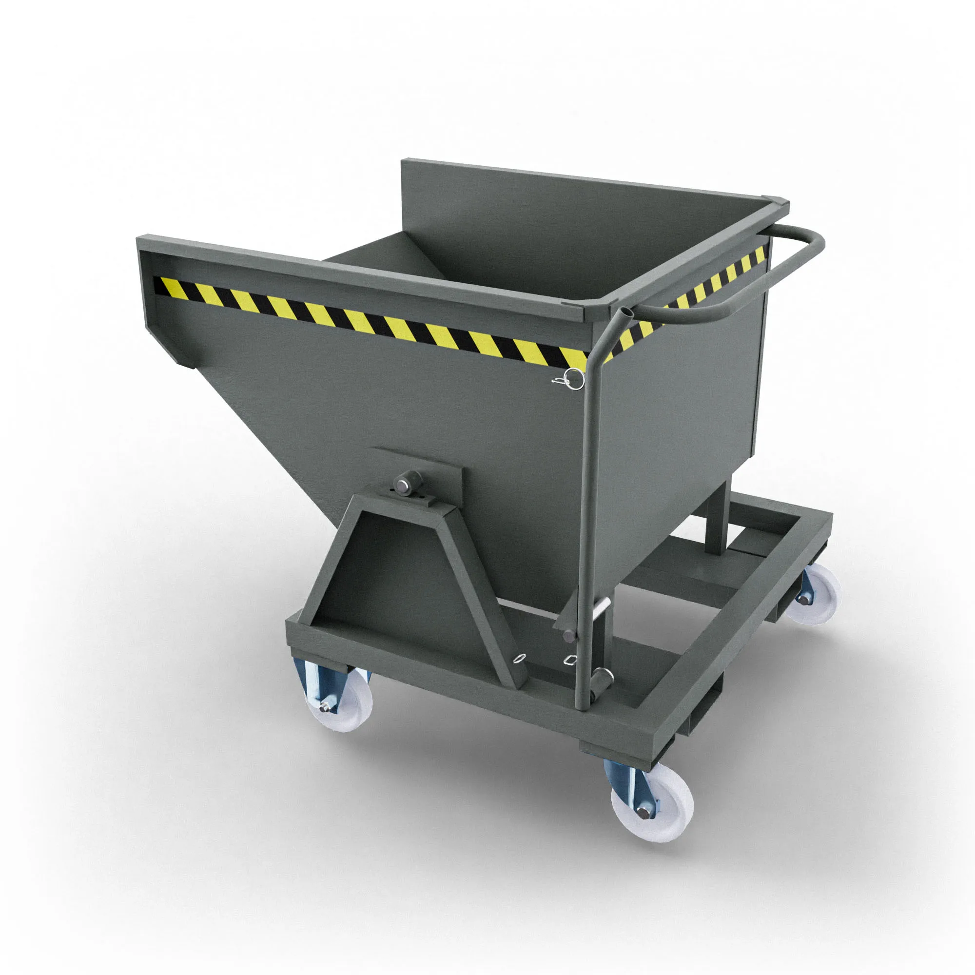 Tipping Bucket Rack SBR450 Wheeled Tipping Bucket with 450 L Capacity RAL 7010-for Material ...