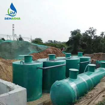 DMS 1000L 1500L 2500L sewage treatment household biogas stackable FRP septic tank system underground