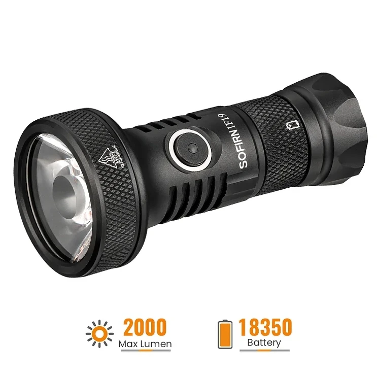High Quality Super Bright 2000lm EDC Flashlight Multiple Modes IPX8 Waterproof Torch USB Rechargeable LED Light