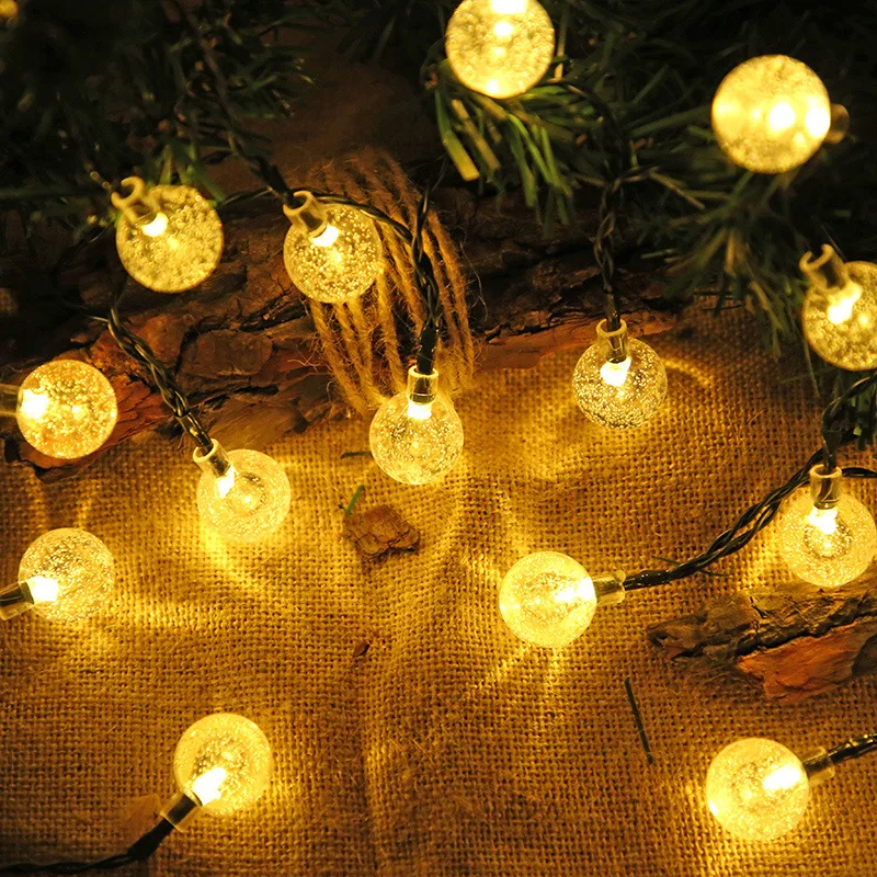 2023 Newest  Solar LED String Light Bubble Ball Light Christmas Light Garden Park Courtyard Decoration