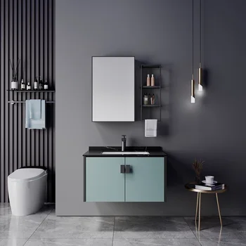 Hot Sale Wood E-co friendly  Cheap Mirror Wall Mounted Basin Bathroom Vanity Cabinet