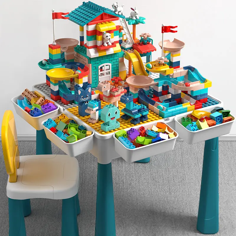 Multi Functional Building Blocks Table Diy Plastic Large Particle Panel