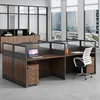 Four-person face-to-face seating-large leaf walnut