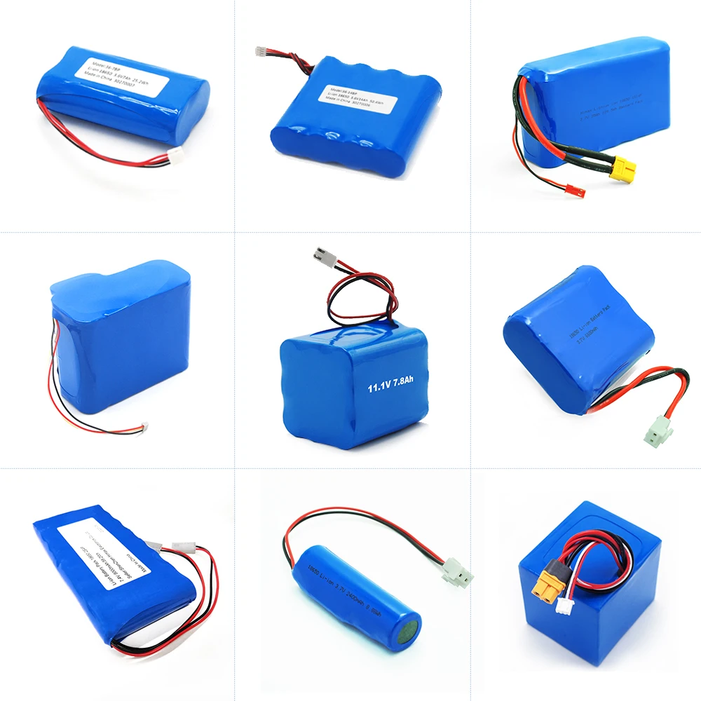 Himax Customizable 1s 2s 3s 4s 18650 Li-ion Battery Pack with BMS 3.7V 7.4V 11.1V 14.8V Rechargeable Lithium Ion CE Certified