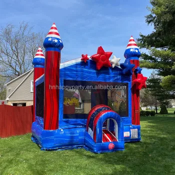 Commercial PVC modern bounce house bouncy castle with blower for party rental requirement