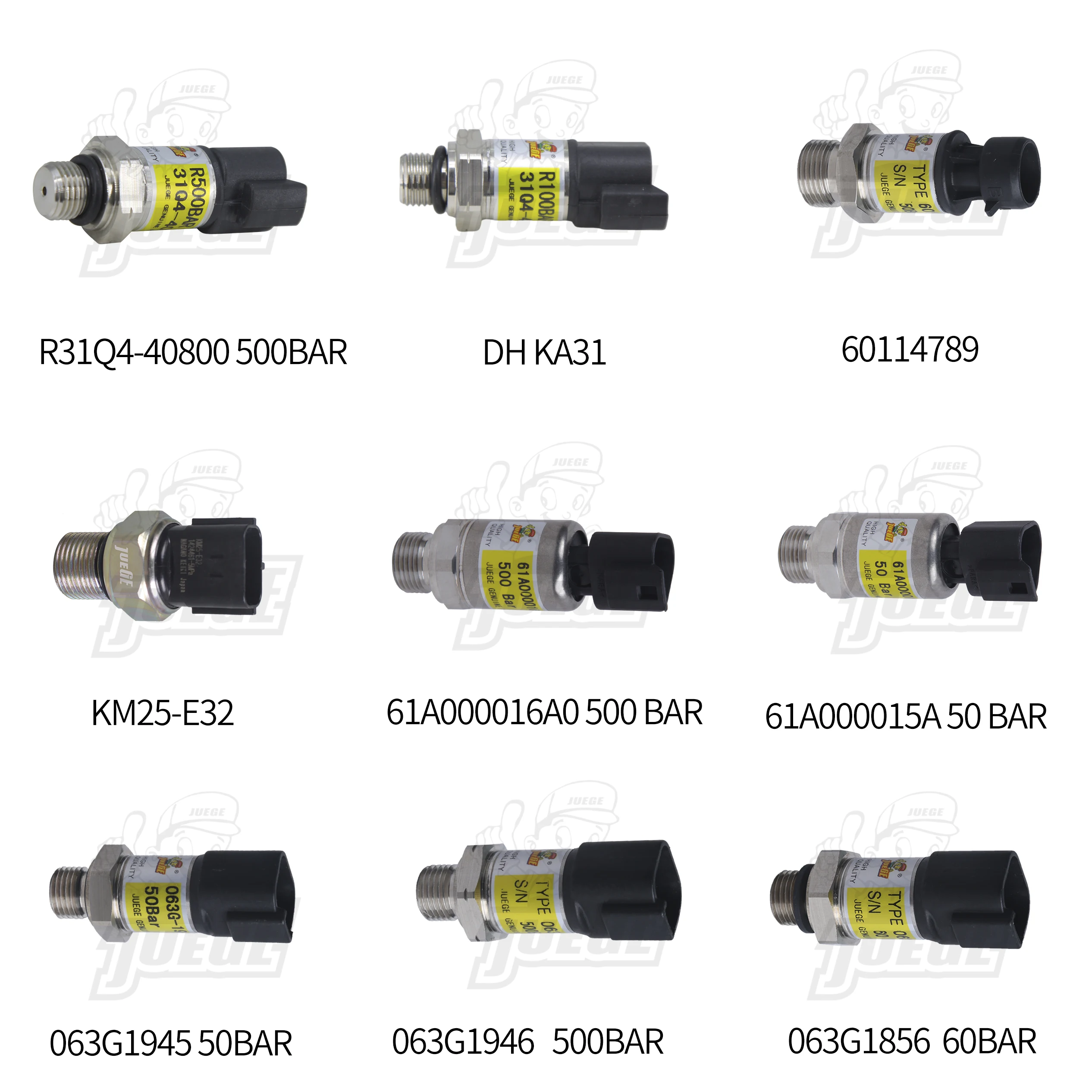 波動 JUEGE 85PP78-01 Common Rail Pressure Sensor for DX340 DX225