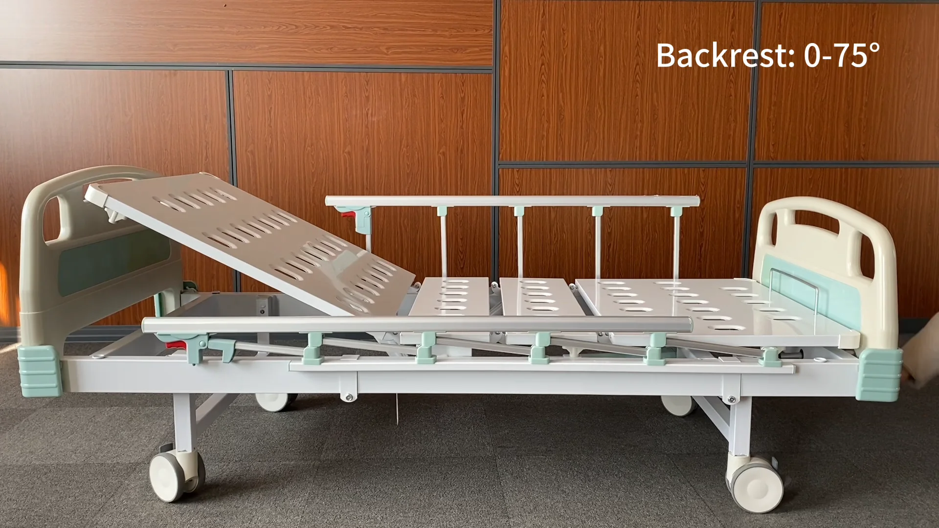 2 Cranks 2 Function Adjustable Medical Clinic Furniture With Casters