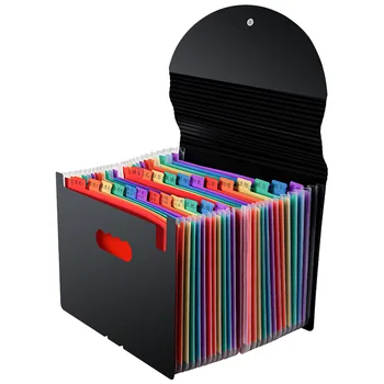 24 Pockets Poly Project Organizer Letter Size,expanding Project Sorter  Heavy Duty Plastic Document Organizer,rainbow Accordion Folders A4 Hold  240shee