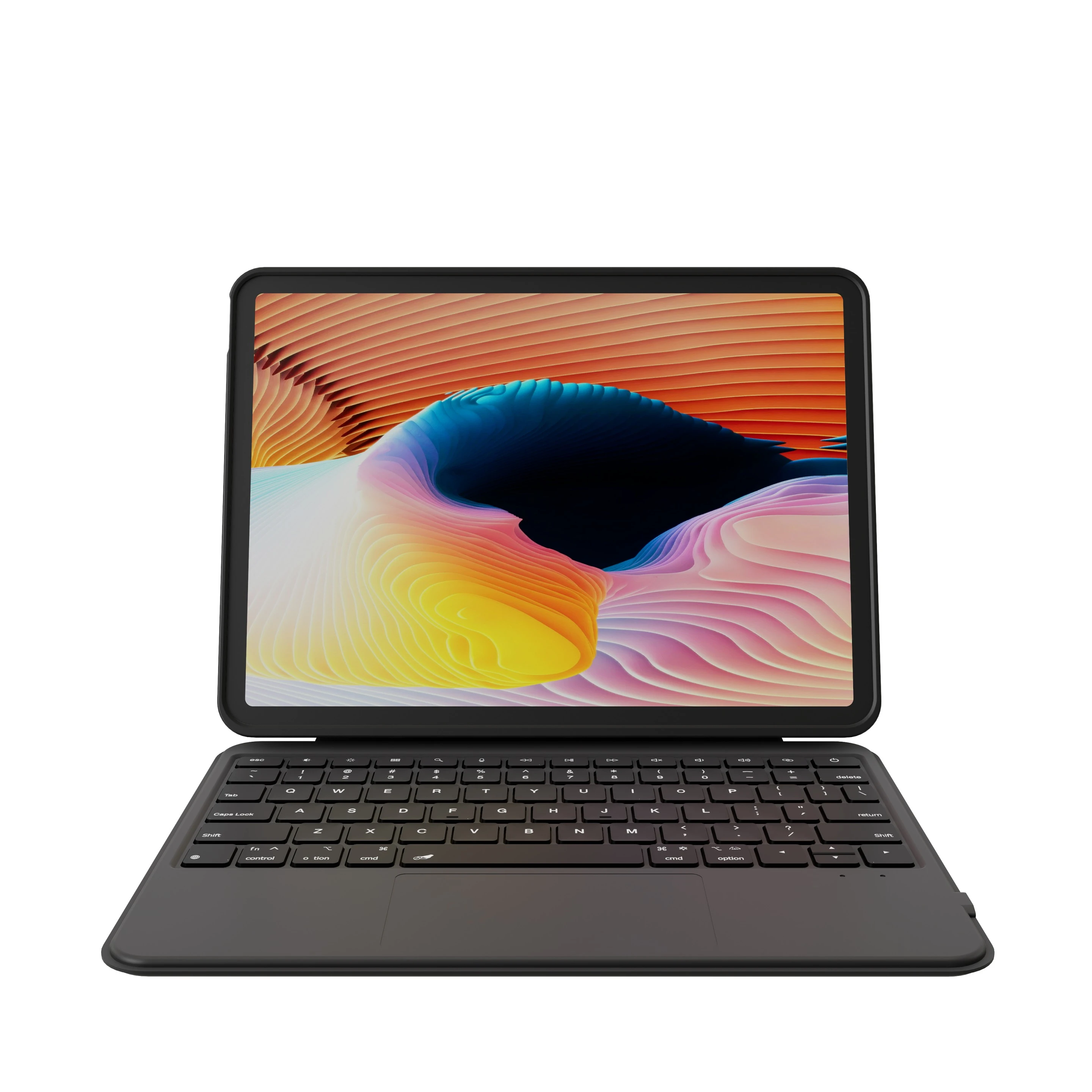 Laudtec Étui clavier magique détachable magnétique PU Cuir + PC Étui magnétique pour iPad Air4/Air5 Air6(M2)/Air 7(M3)