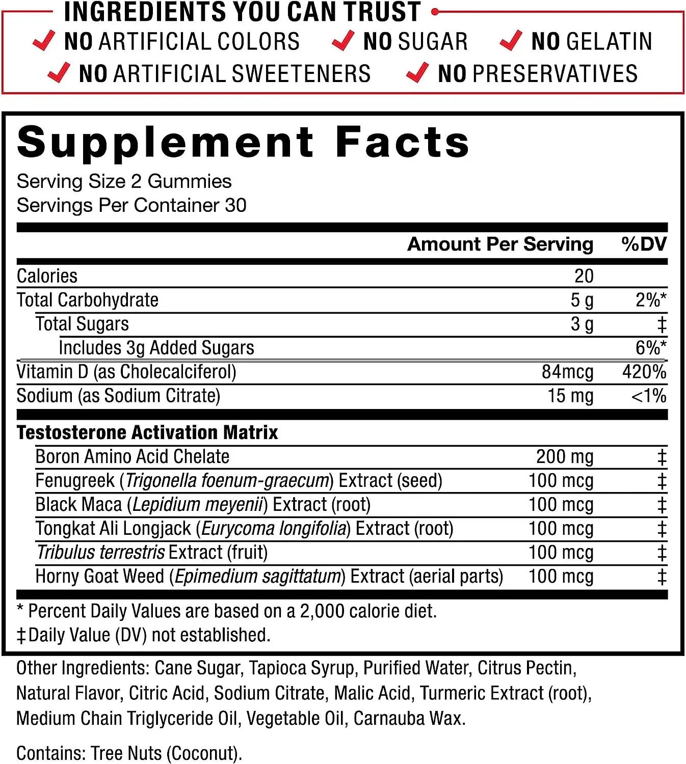 Test X180 Gummies Testosterone Booster With Tongkat Ali Horny Goat Weed
