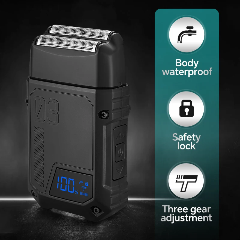 Dual Blade USB Charging Electric Shaver Full Body Water Washing Model for Whitening Optical Head for Household and RV Use factory