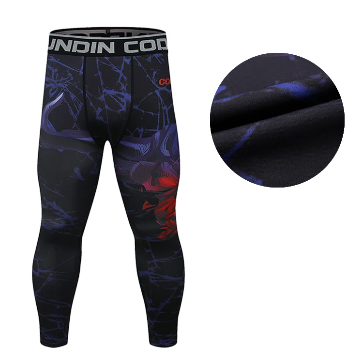 OEM BJJ Spats Leggings Custom Logo Men Compression Pants for MMA Grappling Combat Sports Quick Dry Printed Training Tights