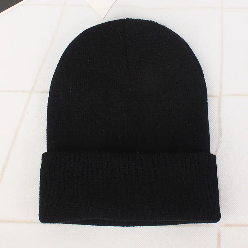 Womens Knit Beanie Hat Acrylic Winter 