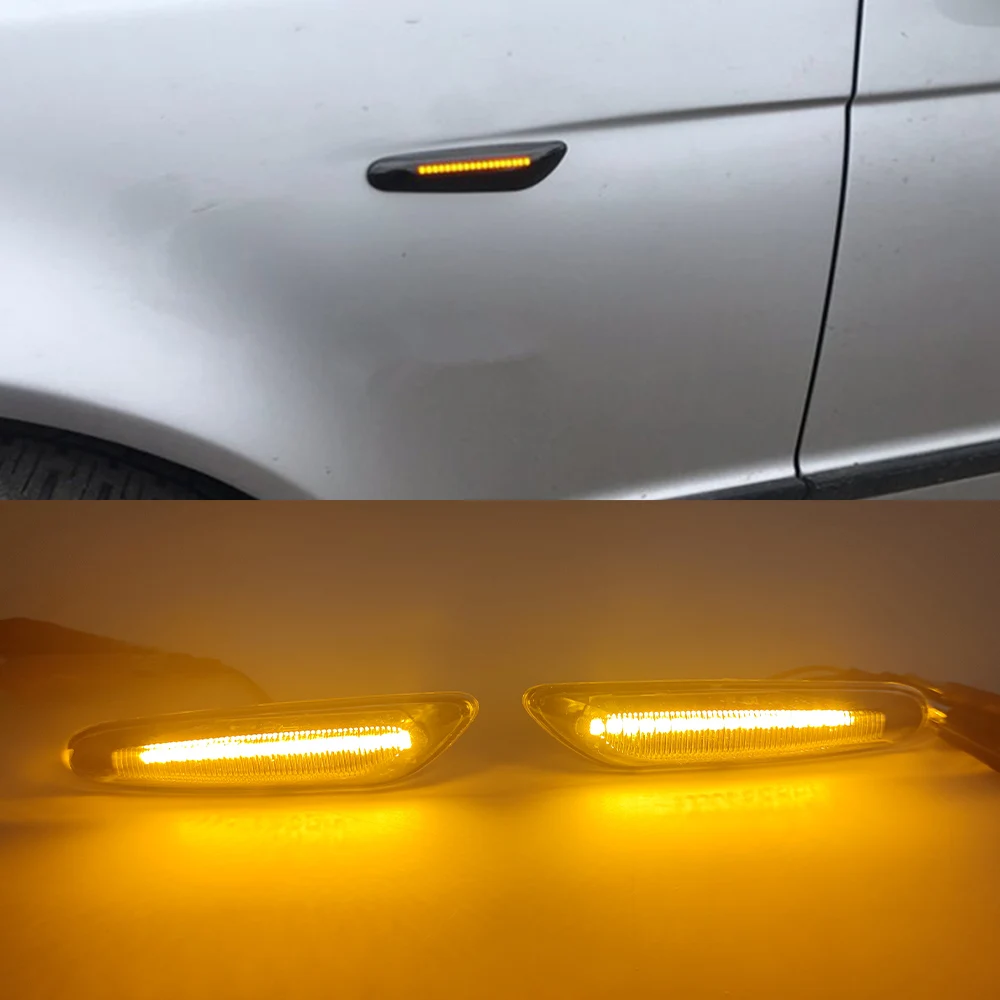 Smoke Lens Dynamic Flowing LED Turn Signal Side Marker Light Blinker Lamp for BMW E90 E91 E92 E93 E60 E87 E82 E46
