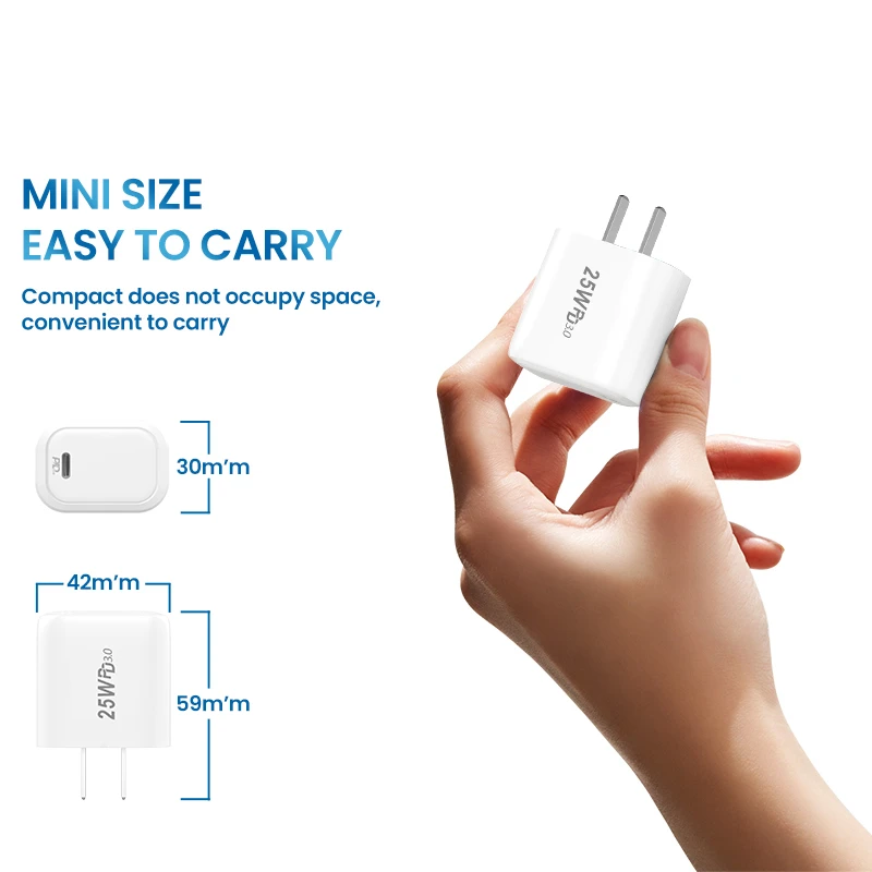Foneng C260 PD Mobile Phone Charger, 25W Super Fast Charger, Smooth Charging After Fast Charging, 2022 Top Sales, 1 Set