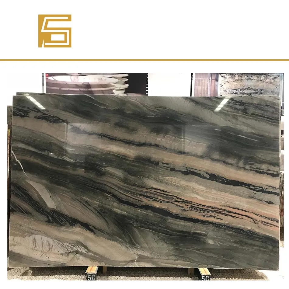 Brazil Galapagos Quartzite Slab  Luxury Green Granite Slab Tile for Table Top