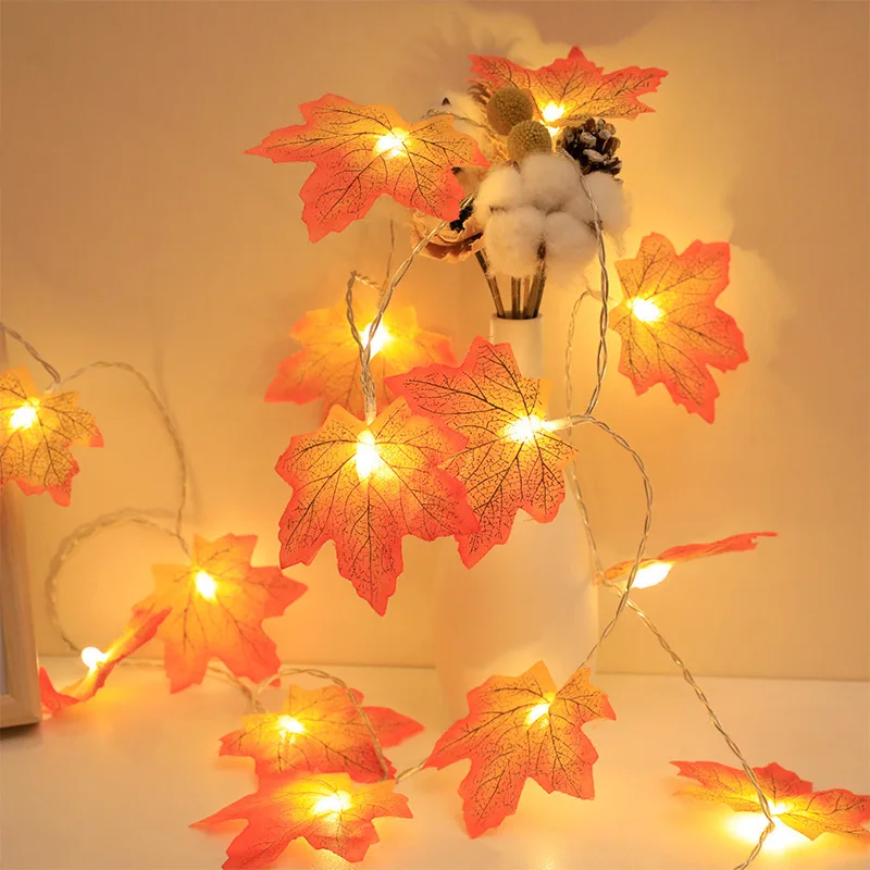 Outdoor String Lights Waterproof Solar Fall Leaf String Lights 40 LED Outdoor String Lights Waterproof Solar Fall Leaf String Lights 40 LED