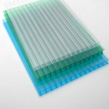 Outdoor use transparent 10mm hollow polycarbonate plates with uv protection