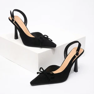 Women's Fashionable Summer High Heels with Plush Upper Breathable Design Pointed Toe Trendy Styles Sold Directly Source Factory