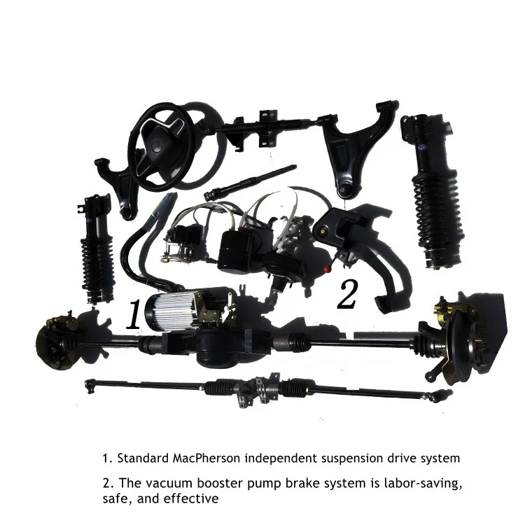 Electric Vehicle Independent Suspension Chassis 60kmh 72v 4kw Ac Motor