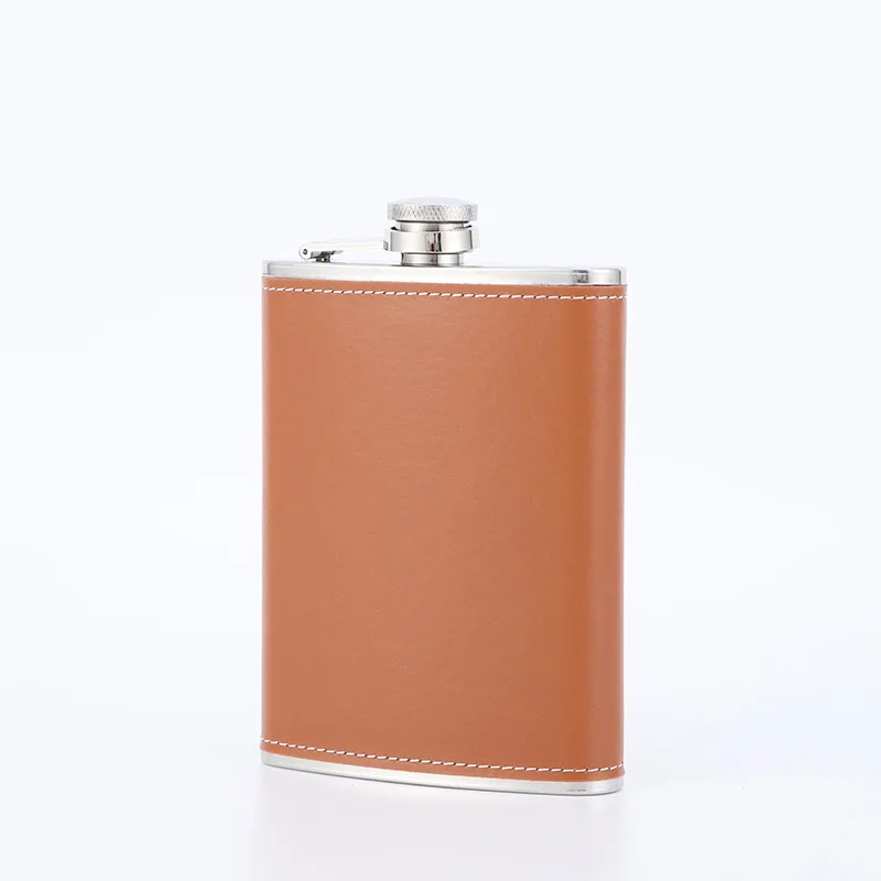 8oz Whisky Hip Flask Stainless Steel Pu Leather Hip Flask