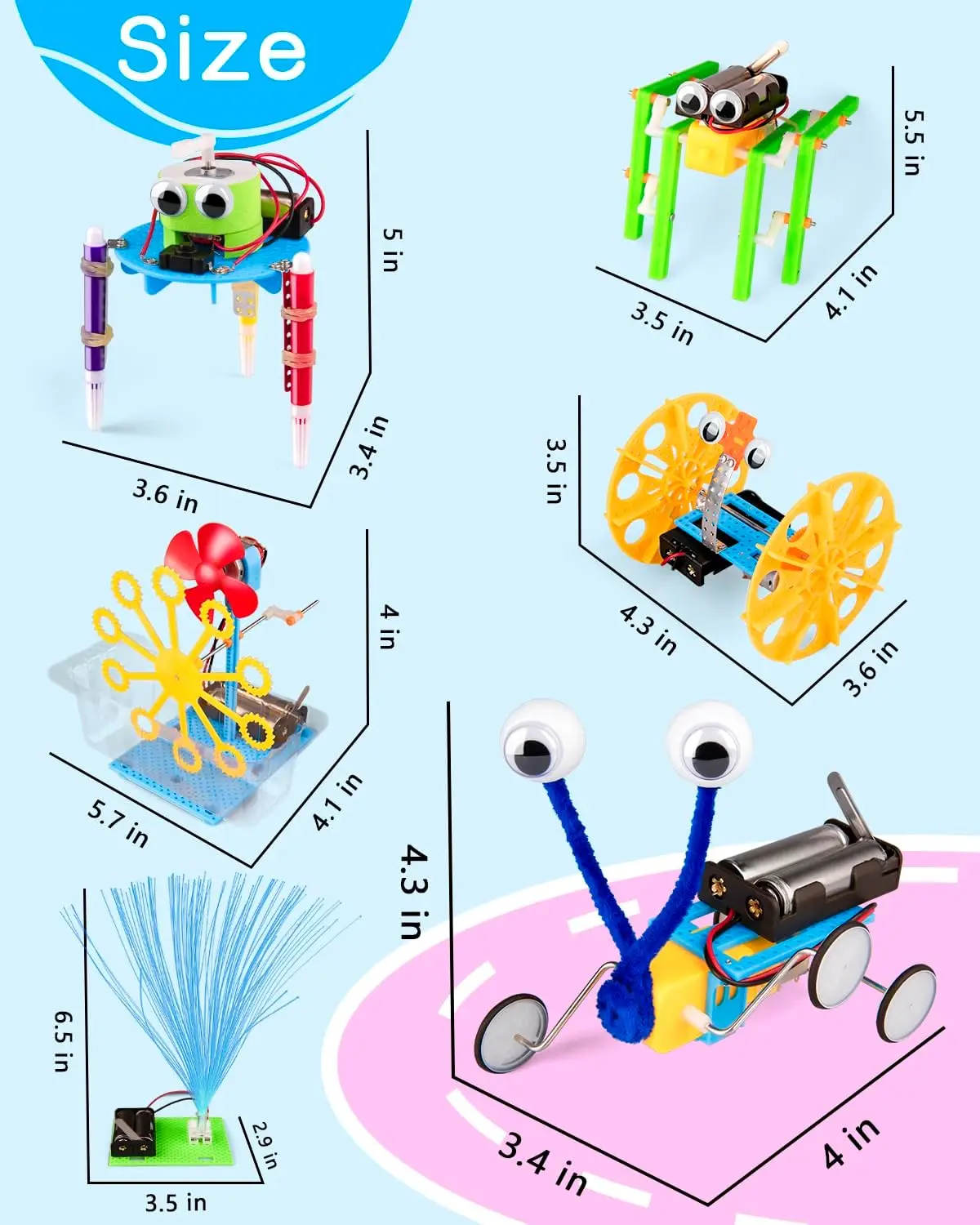 6 in 1 Stem Kits Robotics Science Kits for Kids STEM Educational Toys Science Kits Stem Learning Toys