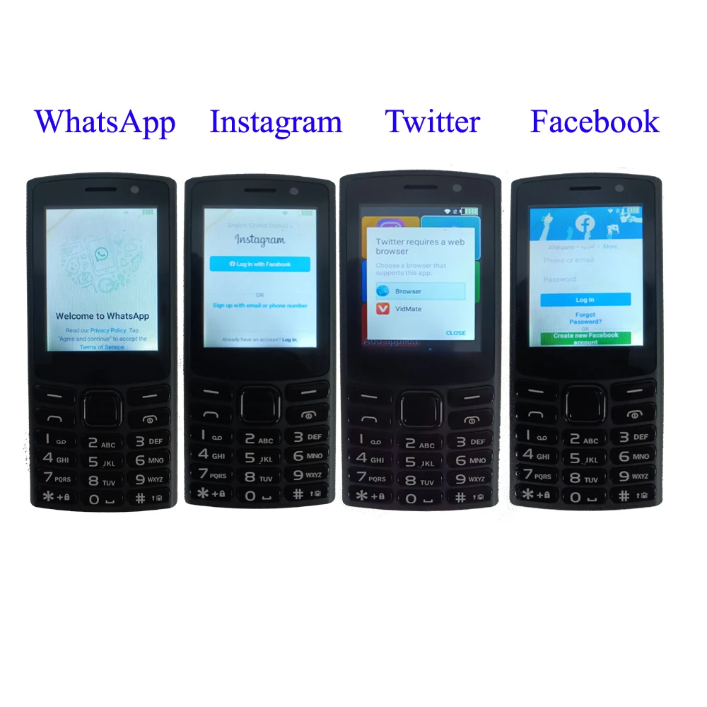 Old Model Android Keypad Mobile Phones Button Phone 4G Android Telephone Volte Smartphone Keyboard 3G&4G for Elderly Phone