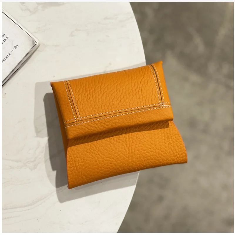Porte-Monnaie Mini HXT-OAK En Cuir PU - Organisateur Rouge à Lèvres & Écouteurs - Fermeture Automatique