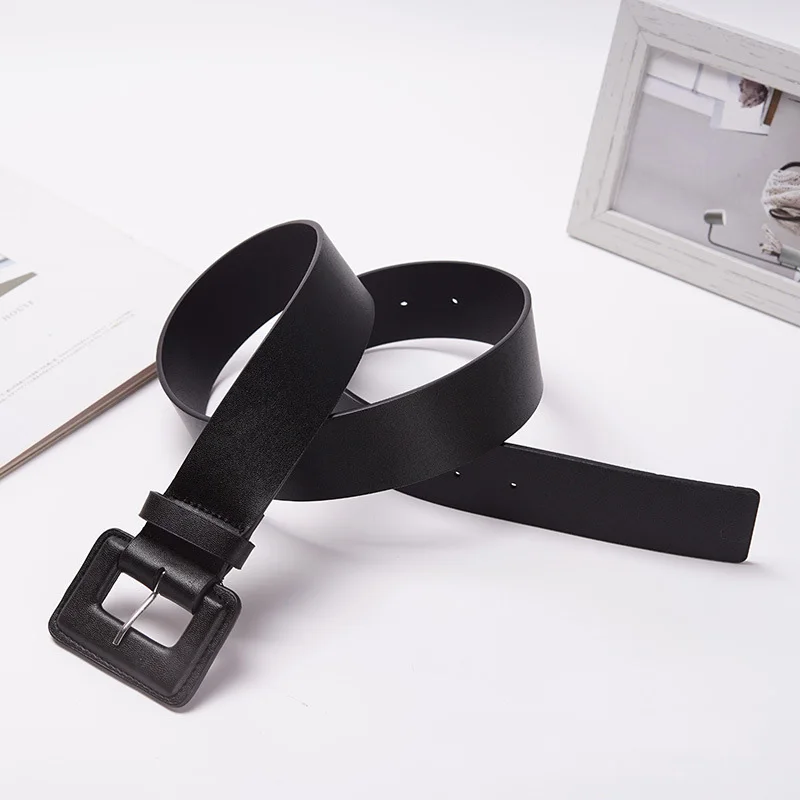 Новый модный простой дизайн мягкий женский ремень с широкой талией из натуральной кожи для