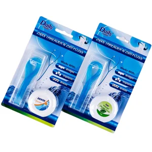 Daily Care Hospital Specific Tooth Gap Cleaning Dental Floss and Threader Combination Kit for Orthodontic Usage