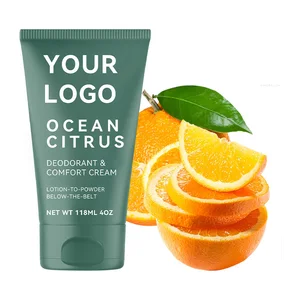 Energy Citrus Men's 48H Odor Control Antiperspirant Gel Natural Plant-Based Formula Cream Deodorant with Non-White Residue