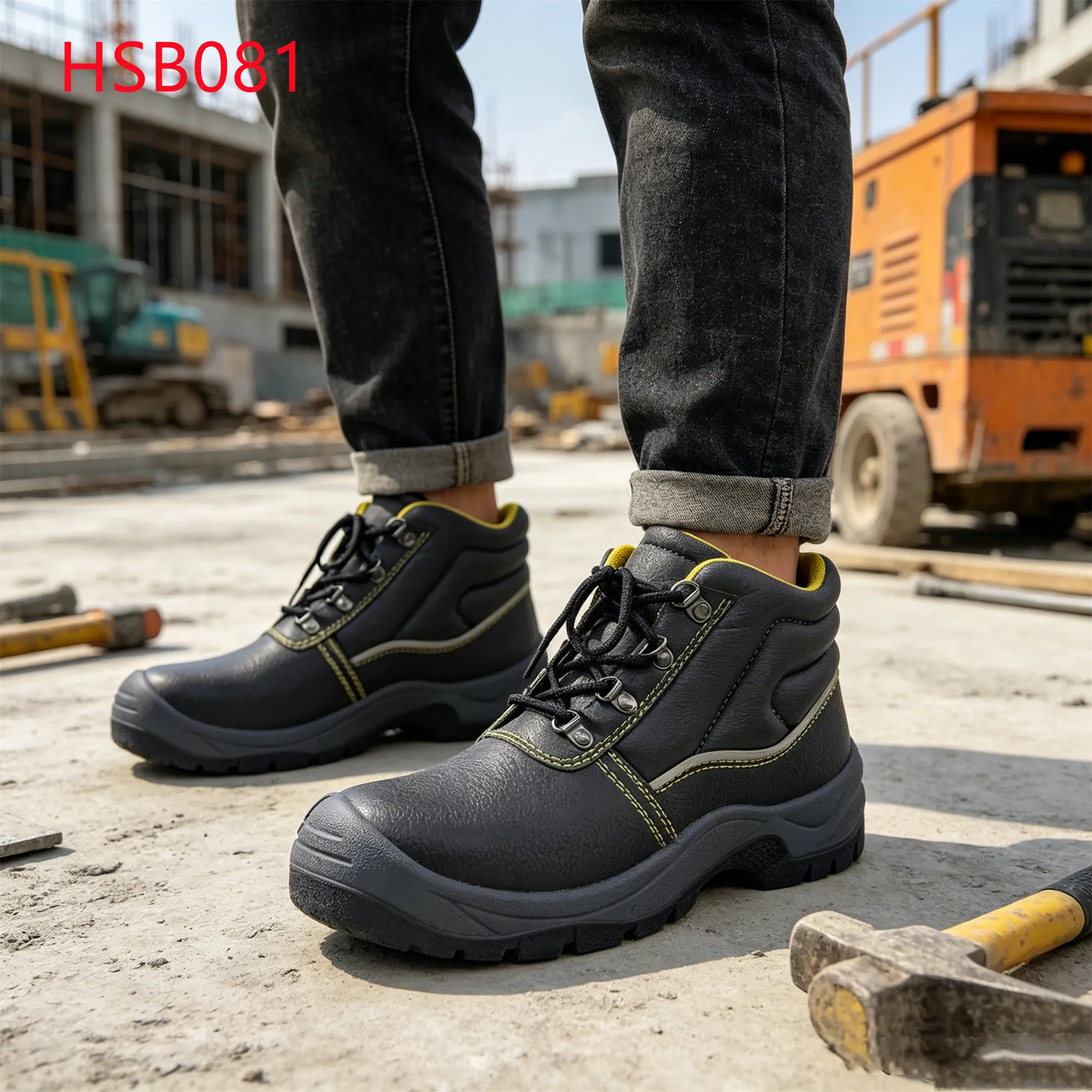 LXG,Greasy Floors Anti-hit 200J PPE Safety Boots for Sale Industrial Casting Night Work Light Reflecting Security Shoes HSB081