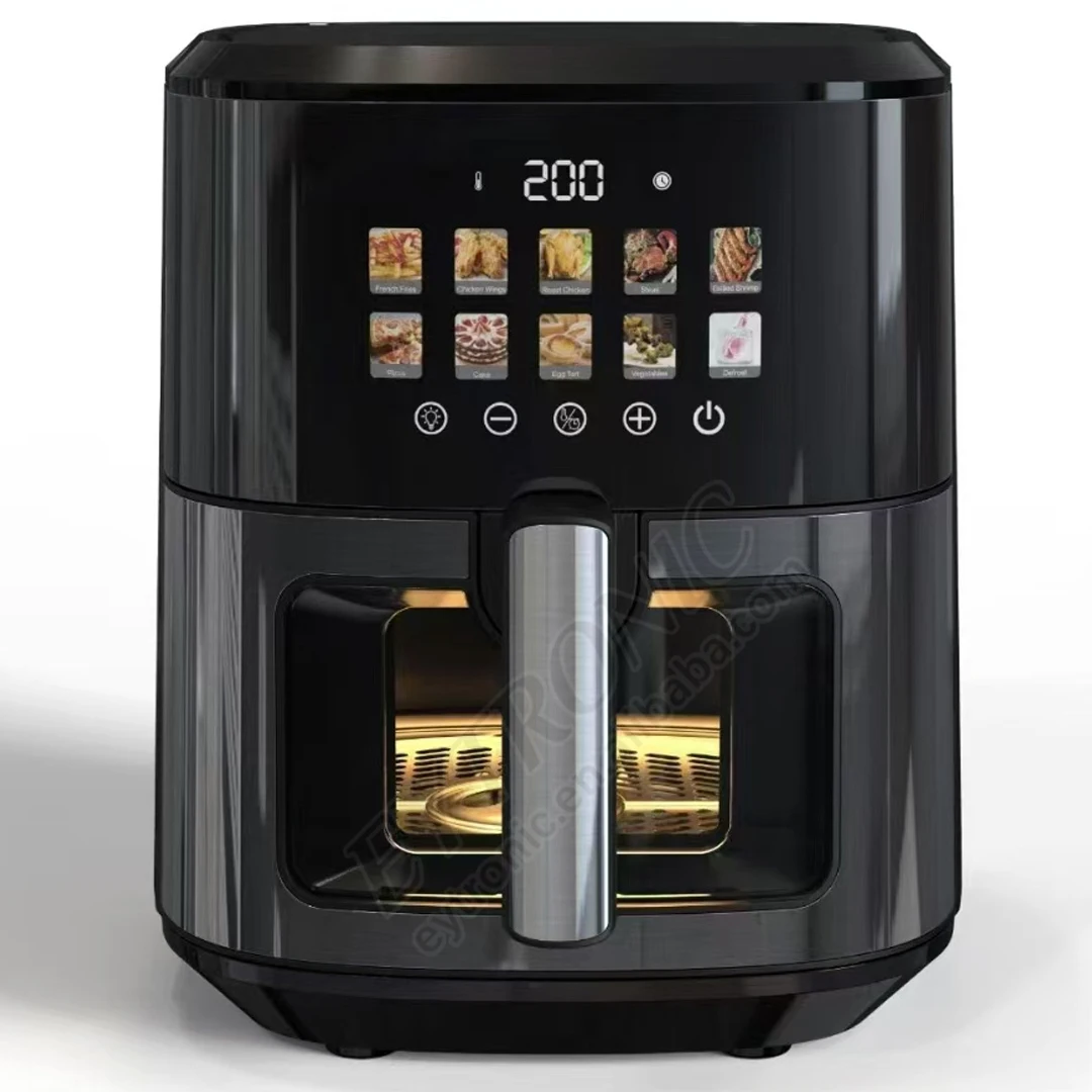 NEWEST Kitchen Appliance Best Selling in USA 6.5L Smart Air Fryer No Oil Digital Touch Screen Visible Digital Air Fryer 8L