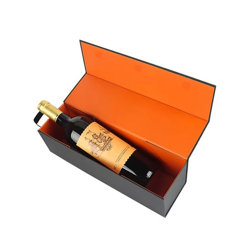 Wholesale Custom Logo Luxury Folding Closure Paper Cardboard Packaging Set Wine Magnetic Gift Box manufacture