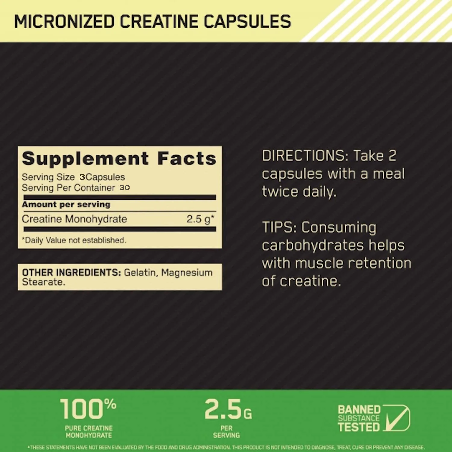 Private Label Micronized Creatine Monohydrate Capsules Amino Acids Pre