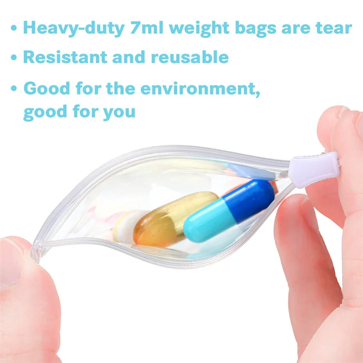 Small Pill Pouch Bags Zipper Medicine Bags Slide Lock Medicine