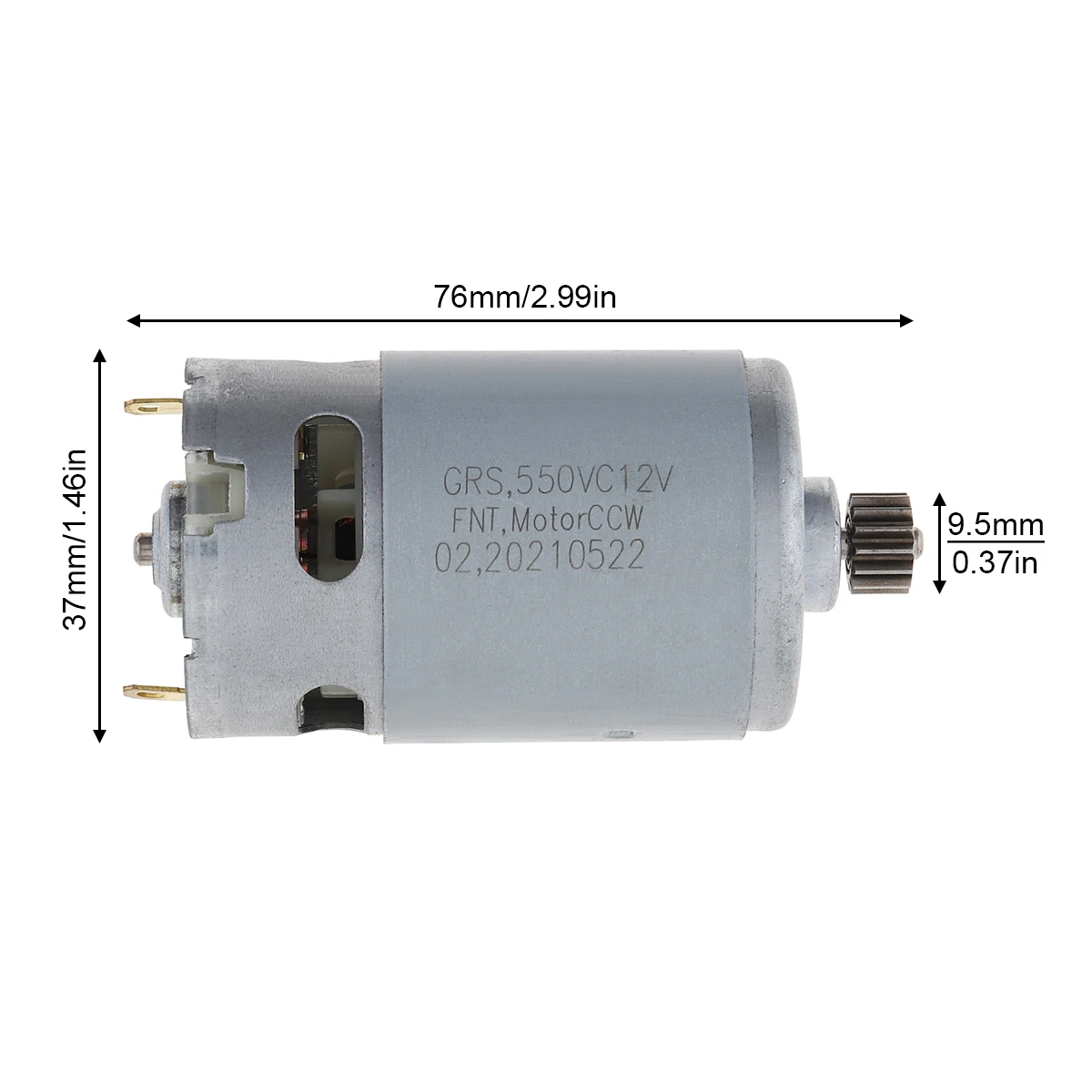 Source RS550 12V 16.8V 21V 25V 19500 RPM DC Motor with Two-speed