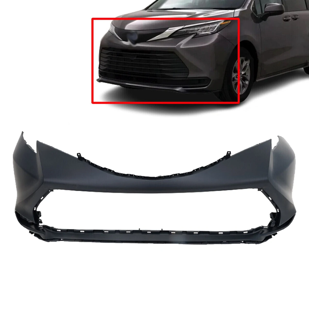 car accesorios para auto front bumper for toyota sienna xle 2022 oem 5211908907